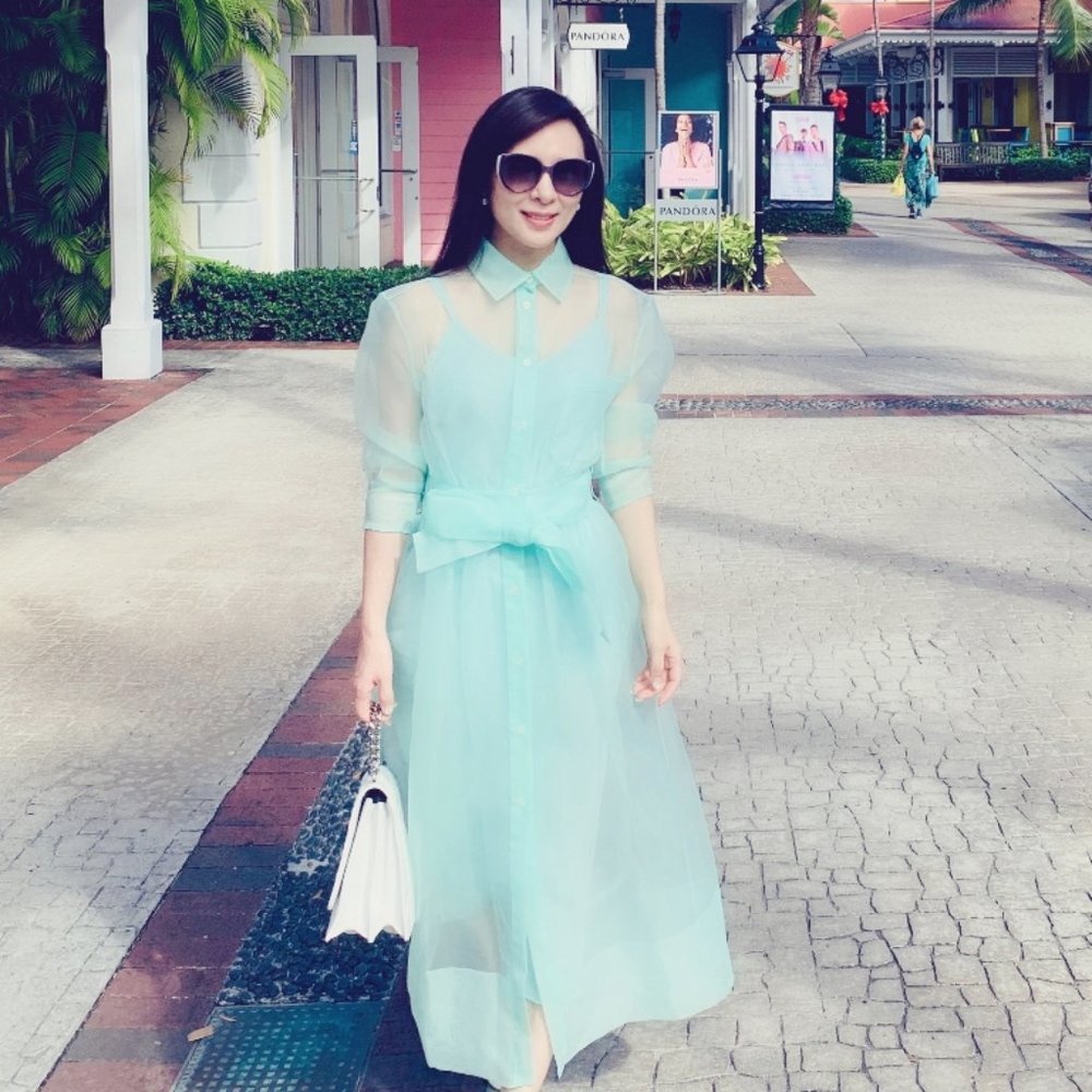 Maje Silky Green Summer Dress